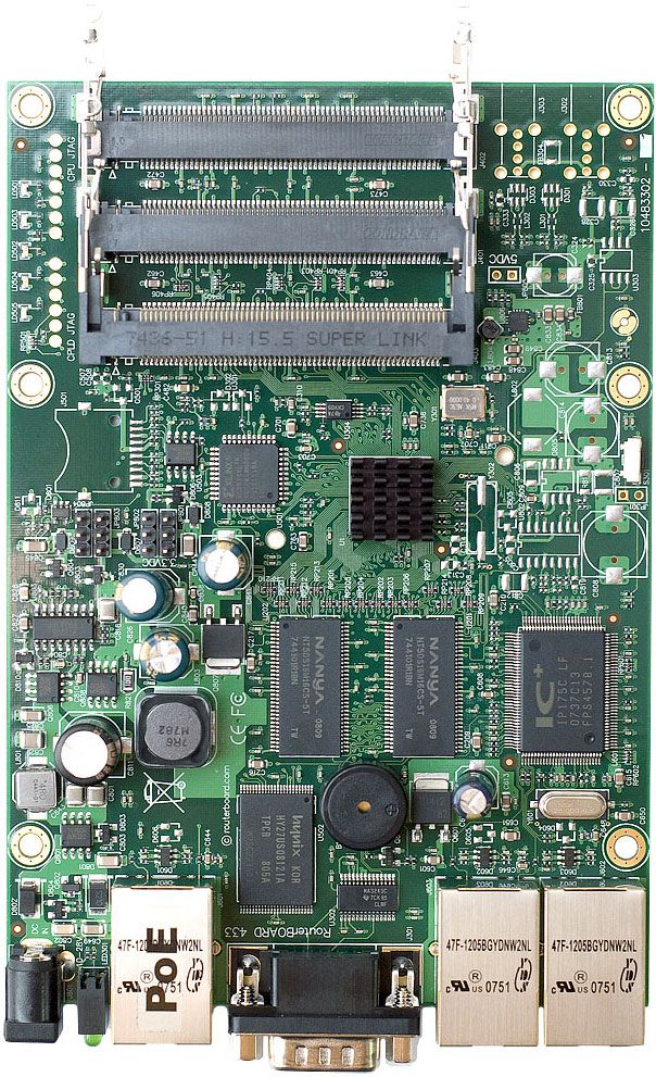 MikroTik RouterBOARD 433 (3 x LAN, 3 x miniPCI)